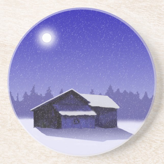 Winter Barn 2 Coaster (Front)