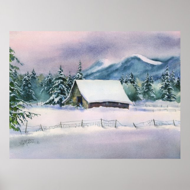 WINTER BARN by SHARON SHARPE Poster (Front)