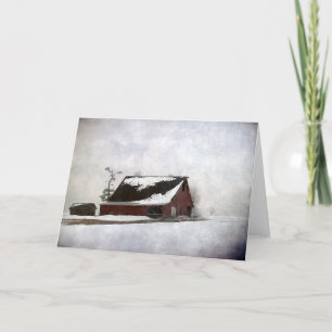 Winter Barn Card