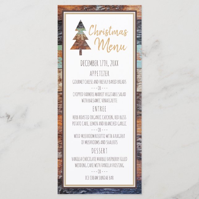 Winter Barn, Christmas Menu (Front)