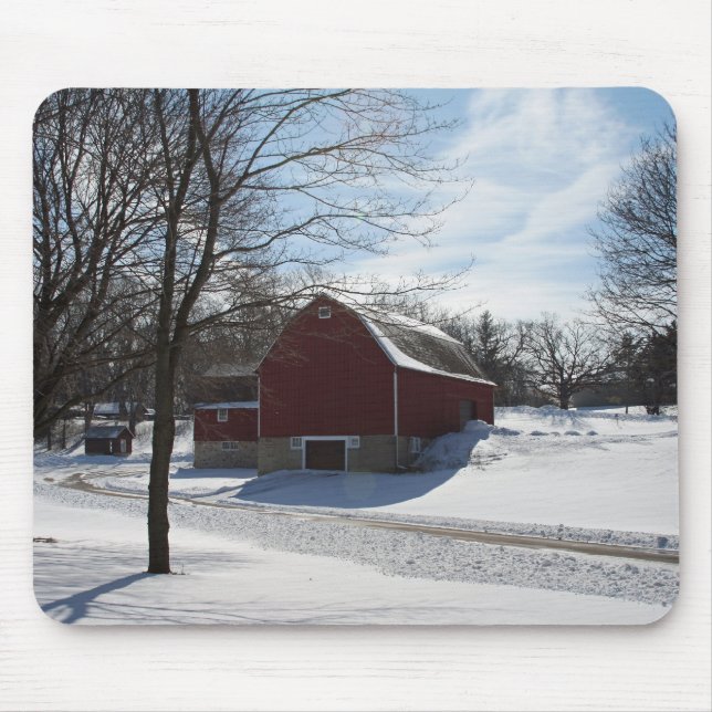 Winter Barn Mousepad (Front)