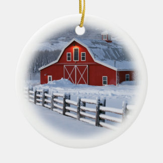 Winter Barn Ornament