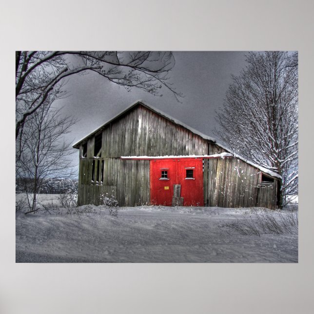 Winter Barn Poster (Front)
