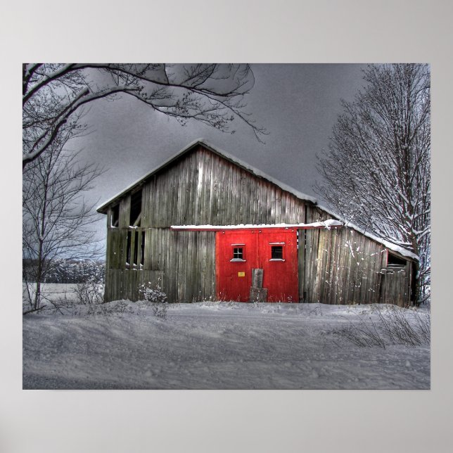 Winter Barn Poster (Front)