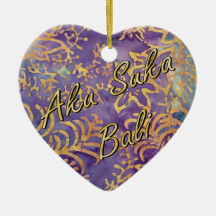 Winter Batik Ceramic Ornament