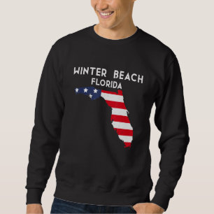 Winter Beach Florida USA State America Travel Flor Sweatshirt