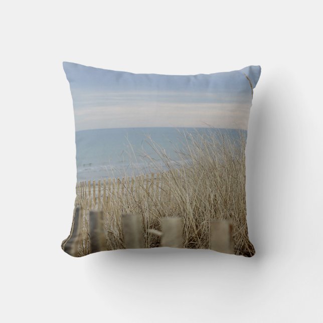 Winter Beach Scene Cushion (Front)