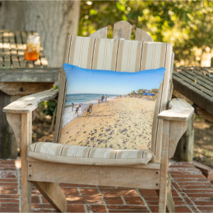 Winter Beach Scene Cushion