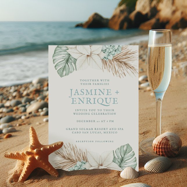 Winter Beach Wedding Invitation (Creator Uploaded)