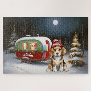 Winter Beagle Caravan Christmas Adventure  Jigsaw Puzzle