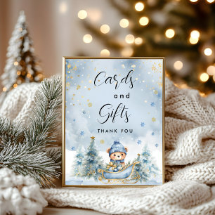 Winter Bear Baby Shower│Cards and Gifts Poster
