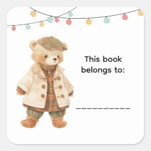 Winter Bear Book Labels