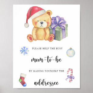 Winter bear - Help the Busy Mum-to-Be Poster
