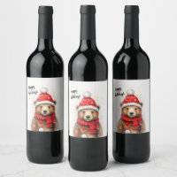 Winter Bear in a Cosy Red Hat