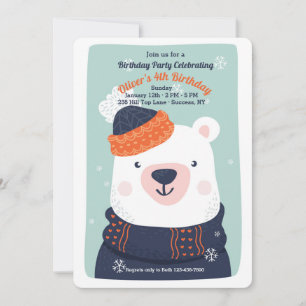 Winter Bear Invitation