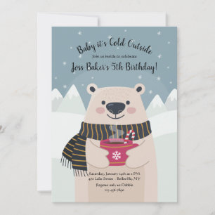 Winter Bear Invitation