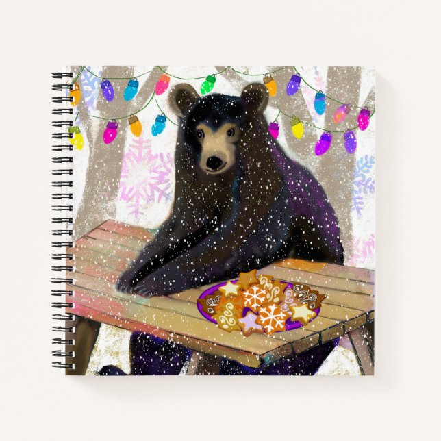 Winter Bear with Cookies Sketch Book (Front)