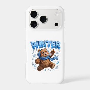 Winter Bear with Earmuffs and Scarf Phone Case