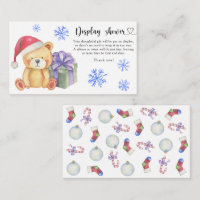 Winter bear with xmas gift - display shower card
