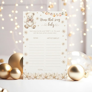 Winter bearly wait Baby Shower Name that song game