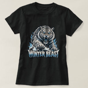 Winter Beast White Tiger Shirt, Fierce Roaring Sib T-Shirt