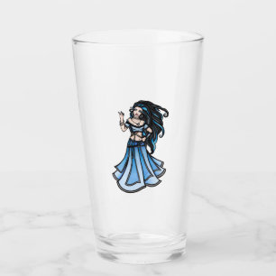 Winter Belly Dancer Goddess Glass