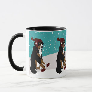 Winter Bernese mountain Dog Mug