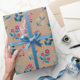 Winter berries and greenery Wrapping Paper roll