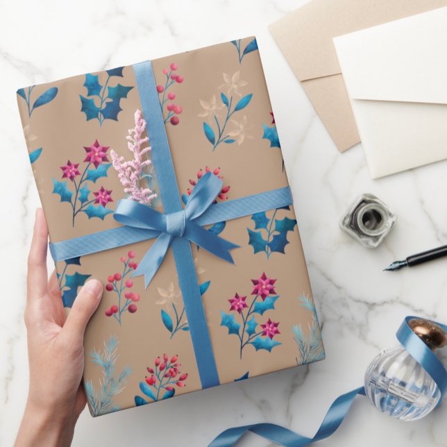 Winter berries and greenery Wrapping Paper roll (Creator Uploaded)
