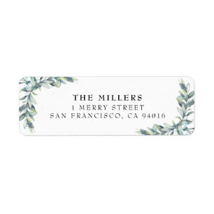 Winter Berries Christmas Holidays Address Labels