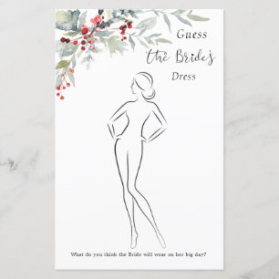 Winter Berries Greenery Foliage Bridal Shower Game