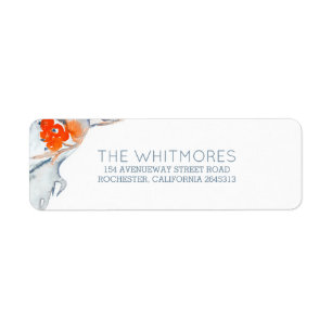 Winter Berries Holidays Return Address Label