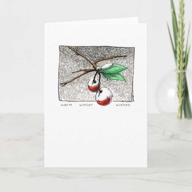 Winter Berries I card - colour (Front)