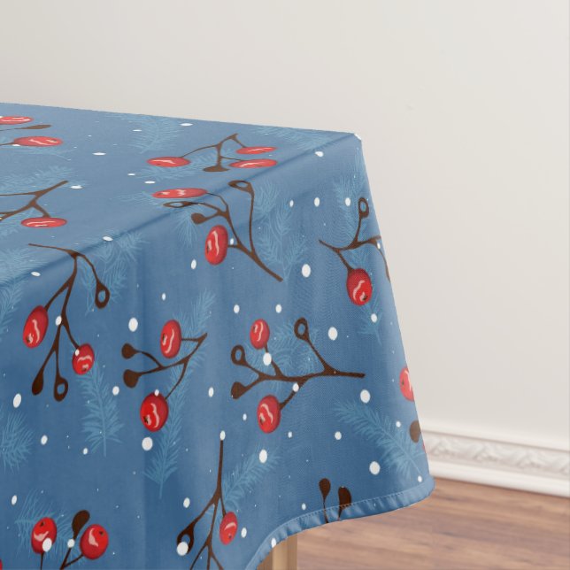 Winter Berries in Blue Tablecloth (In Situ)