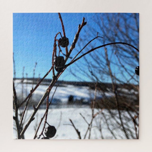 Winter berries landscape puzzle (Vertical)