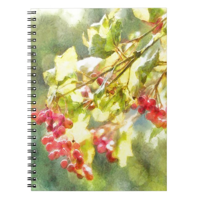 Winter Berries Watercolor Notebook (Front)