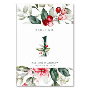 Winter Berry # 1 Table Number