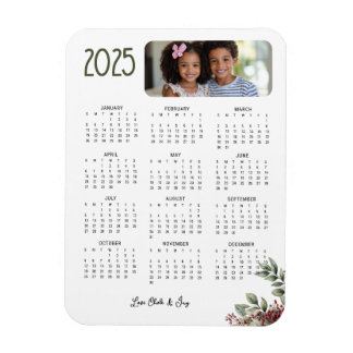 Winter Berry 2025 Calendar Card Magnet