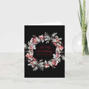 Winter Berry 30th Birthday Elegant  Card