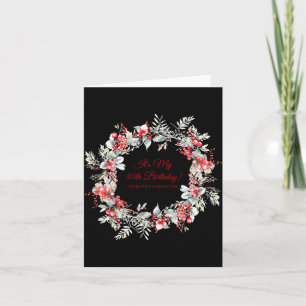 Winter Berry 30th Birthday Elegant Card