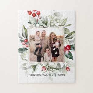 Winter Berry Family Photo  Jigsaw Puzzle