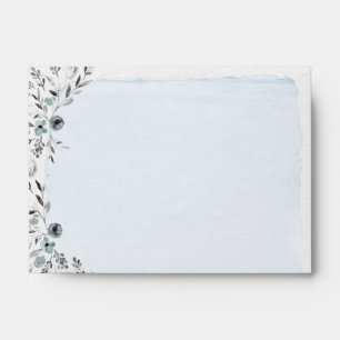 Winter Berry Floral Wreath Holiday Envelope