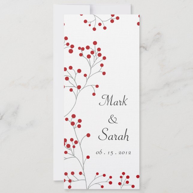 Winter Berry Invitation Tall (Front)