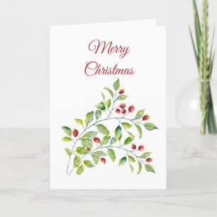 Winter Berry Spray Christmas Card