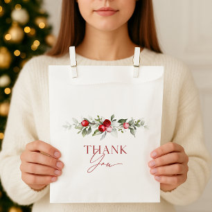 Winter Berry Thank You Favour Bag