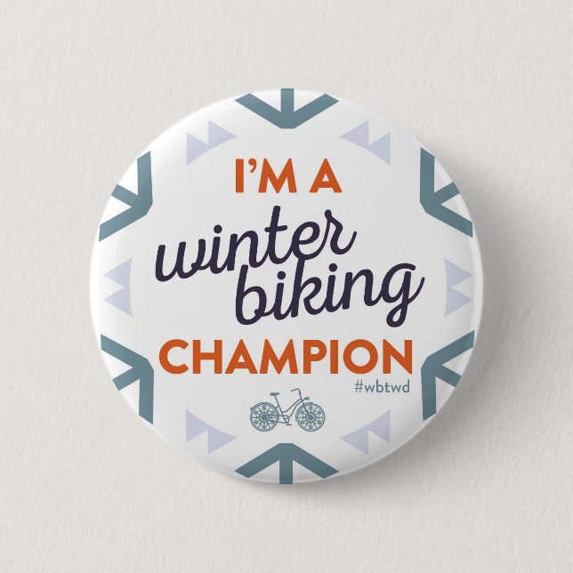 Winter Biking Champion - Large Pin (Front)