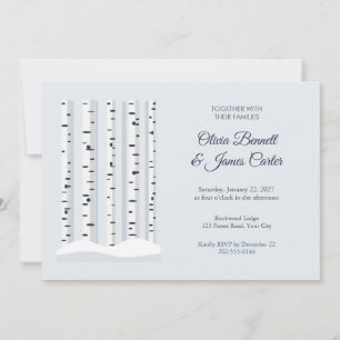 Winter Birch Grove Wedding Invitation