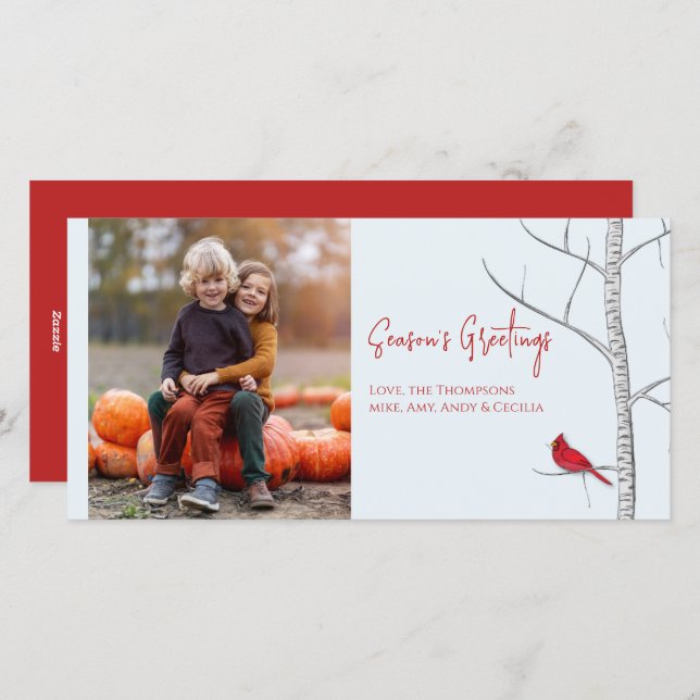 Winter Birch Tree Photo Card (Front/Back)