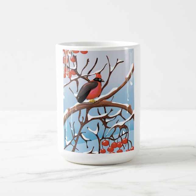 winter bird coffee mug (Center)