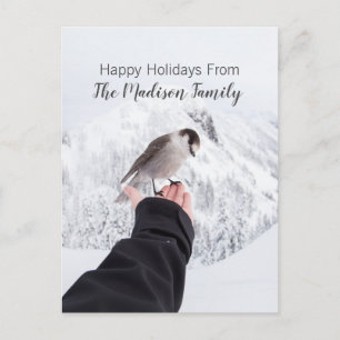 Winter Bird In The Snow Christmas Card